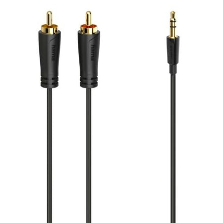 Hama 3.5mm Jack Plug to 2x RCA Plugs, Gold-plated, 1.5 Metre-0