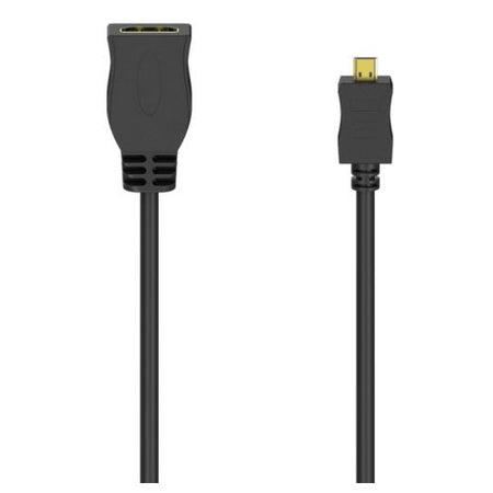 Hama HDMI Type-D (Micro) Male to HDMI Female Cable, Gold-Plated, 10cm-0