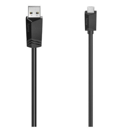 Hama USB-A to Micro USB Cable, USB 2.0, 0.75 Metre, Black-0