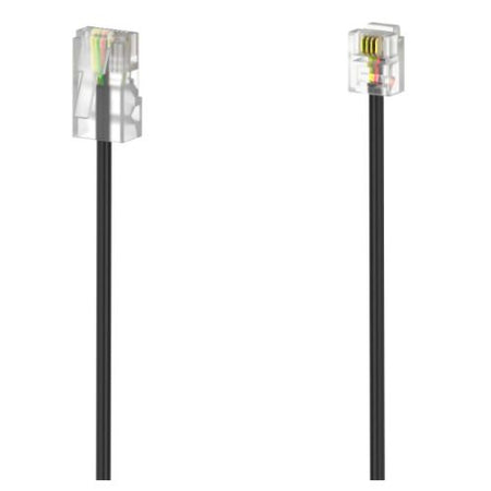 Hama DSL Connection Cable, RJ11 (6p4c) to RJ45 (8p4c), 3 Metres, Black-0