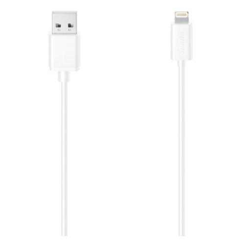 Hama Charging/Data USB-A to Lightning Cable, 480Mbps, 1.5 Metre, White-0