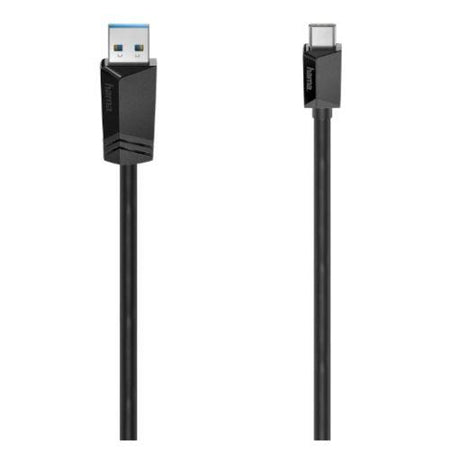 Hama USB-A to USB-C Cable, USB 3.2 Gen1, 3 Metre, Black-0