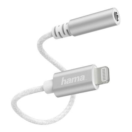 Hama Lightning Male to 3.5mm Jack Female Cable, Ultra-Thin & Flexible Cable-0