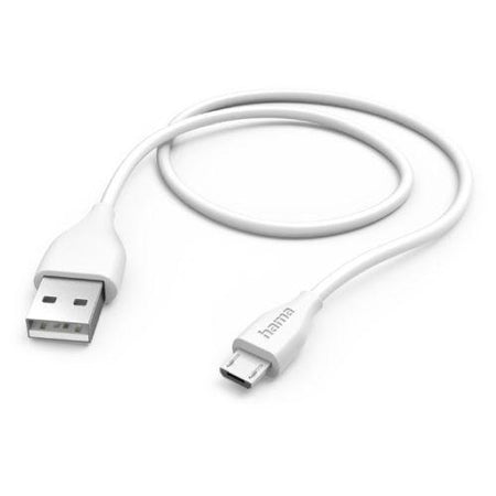 Hama USB-A to Micro USB Quick Charging Cable, USB 2.0, 1.5 Metre, White-0