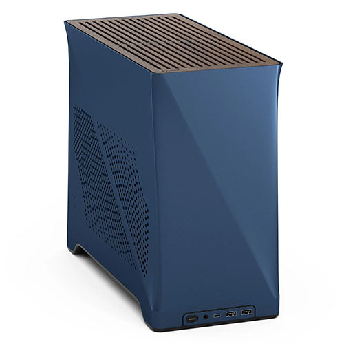 Fractal Design Era 2 ITX (Midnight Blue) Compact Case w/ Walnut Top, Mini ITX, Requires SFX/SFX-L PSU, 2 Fans, 3-Slot GPU & 280mm Radiator Support, USB-C-0