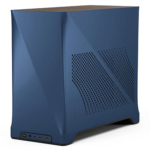 Fractal Design Era 2 ITX (Midnight Blue) Compact Case w/ Walnut Top, Mini ITX, Requires SFX/SFX-L PSU, 2 Fans, 3-Slot GPU & 280mm Radiator Support, USB-C-2