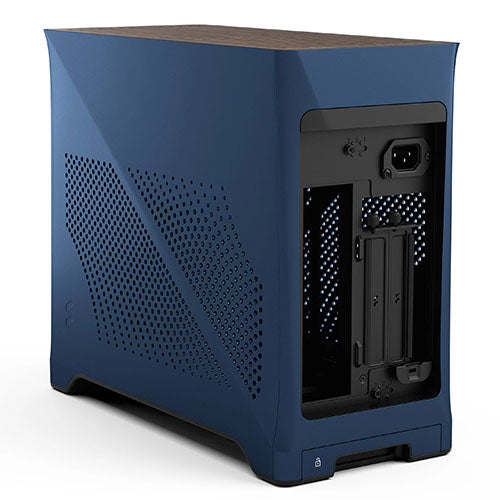 Fractal Design Era 2 ITX (Midnight Blue) Compact Case w/ Walnut Top, Mini ITX, Requires SFX/SFX-L PSU, 2 Fans, 3-Slot GPU & 280mm Radiator Support, USB-C-4