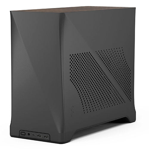 Fractal Design Era 2 ITX (Charcoal Grey) Compact Case w/ Walnut Top, Mini ITX, Requires SFX/SFX-L PSU, 2 Fans, 3-Slot GPU & 280mm Radiator Support, USB-C-2