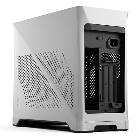 Fractal Design Era 2 ITX (Silver) Compact Case w/ Walnut Top, Mini ITX, Requires SFX/SFX-L PSU, 2 Fans, 3-Slot GPU & 280mm Radiator Support, USB-C-3