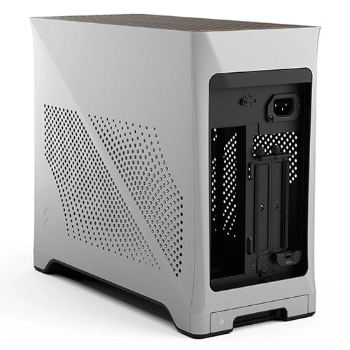 Fractal Design Era 2 ITX (Silver) Compact Case w/ Walnut Top, Mini ITX, Requires SFX/SFX-L PSU, 2 Fans, 3-Slot GPU & 280mm Radiator Support, USB-C-4