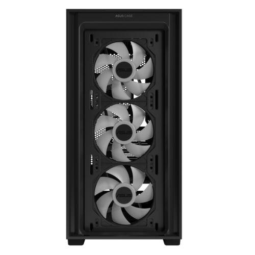 Asus A21 Plus ARGB Gaming Case w/ Glass Window, Micro ATX, 4x ARGB Fans, 380mm GPU & 360mm Radiator Support, Asus BTF Compatible, Black-3