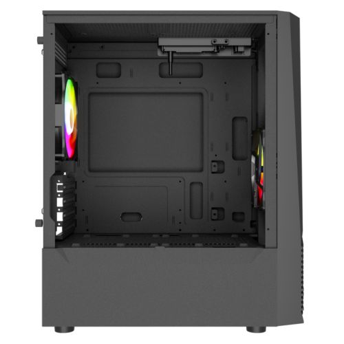 Vida Genesis Black ARGB Gaming Case w/ Glass Window, Micro ATX, 2x ARGB Fans, Front ARGB Strip-5