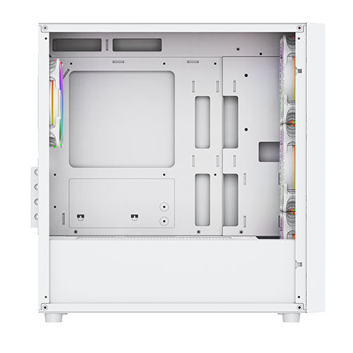 Vida Lucid White ARGB Gaming Case w/ Glass Front & Side, Micro ATX, 4x ARGB Infinity Fans-1