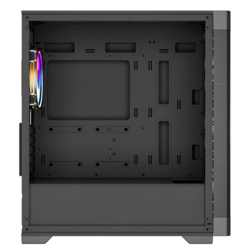 Vida Zephyr V2 Black ARGB Gaming Case w/ Glass Window, Micro ATX, 4x ARGB Fans, 6-Port PWM ARGB Fan Hub & Remote Control, Mesh Front-4