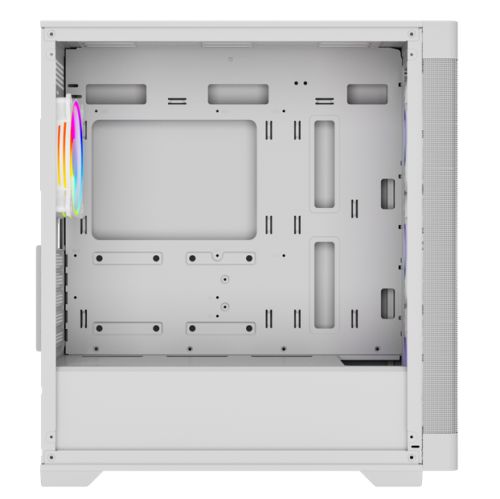 Vida Zephyr V2 White ARGB Gaming Case w/ Glass Window, Micro ATX, 4x ARGB Fans, 6-Port PWM ARGB Fan Hub & Remote Control, Mesh Front-5