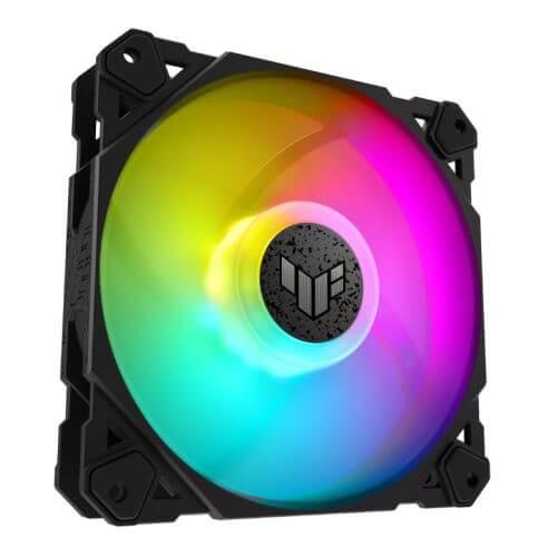 Asus TUF Gaming TF120 ARGB 12cm PWM Case Fans (3 Pack), Fluid Dynamic Bearing, Double-layer LED Array, Up to 1900 RPM, ARGB Hub included-3