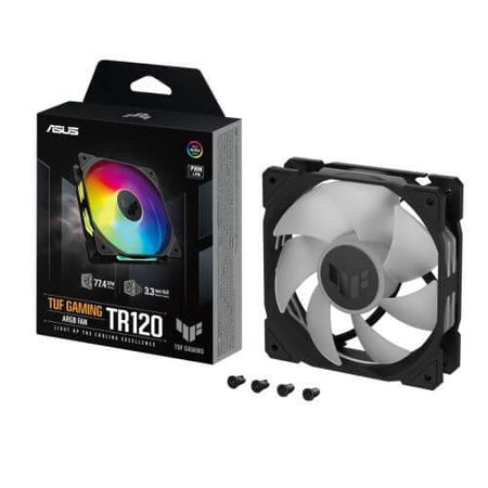 Asus TUF Gaming TR120 ARGB 12cm PWM Case Fan (Single), Hydraulic  Bearing, 28mm Frame, Double-layer LED Matrix Design, 2000 RPM, Black-5