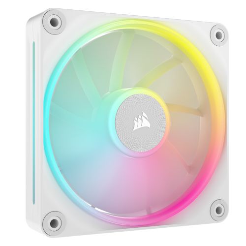 Corsair iCUE LINK LX120 12cm PWM RGB Case Fans (3-Pack), 18 RGB LEDs, Magnetic Dome Bearing, 2400 RPM, iCUE LINK Hub Included, White-1