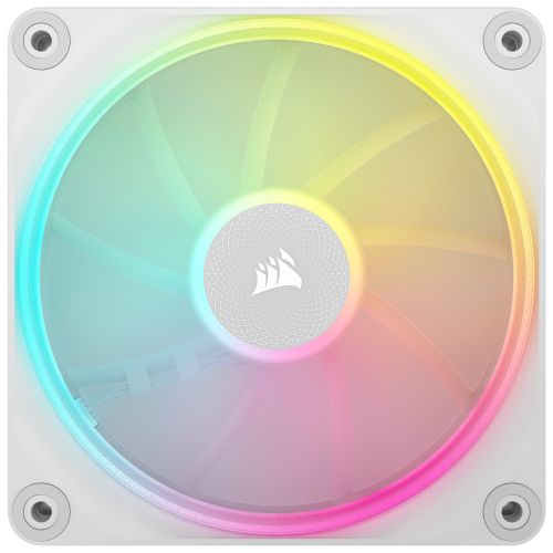 Corsair iCUE LINK LX120 12cm PWM RGB Case Fans (3-Pack), 18 RGB LEDs, Magnetic Dome Bearing, 2400 RPM, iCUE LINK Hub Included, White-2