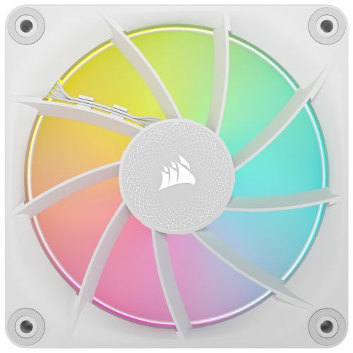 Corsair iCUE LINK LX120 12cm PWM RGB Case Fans (3-Pack), 18 RGB LEDs, Magnetic Dome Bearing, 2400 RPM, iCUE LINK Hub Included, White-4