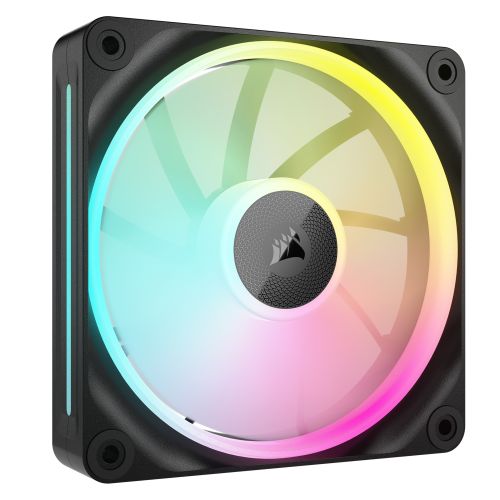 Corsair iCUE LINK LX120 12cm PWM RGB Case Fans (3-Pack), 18 RGB LEDs, Magnetic Dome Bearing, 2400 RPM, iCUE LINK Hub Included, Black-1