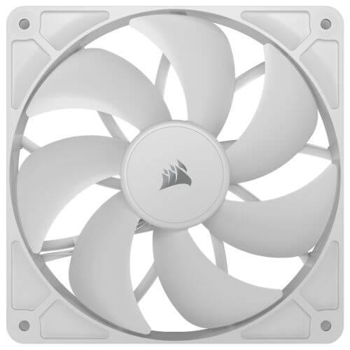 Corsair RS120 PWM 12cm Case Fan, Magnetic Dome Bearing, Daisy-Chain 4-Pin, 2100 RPM, AirGuide Tech, White-1