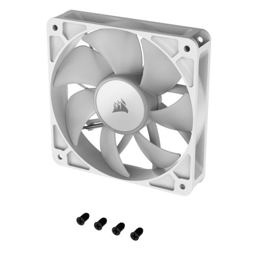 Corsair RS120 ARGB PWM 12cm Case Fan, Magnetic Dome Bearing, Daisy-Chain 4-Pin, 2100 RPM, AirGuide Tech, White-5