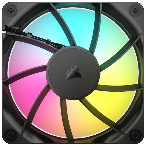 Corsair RS120 ARGB PWM 12cm Case Fans (3 Pack), Magnetic Dome Bearing, Daisy-Chain 4-Pin, 2100 RPM, AirGuide Tech, Black-3