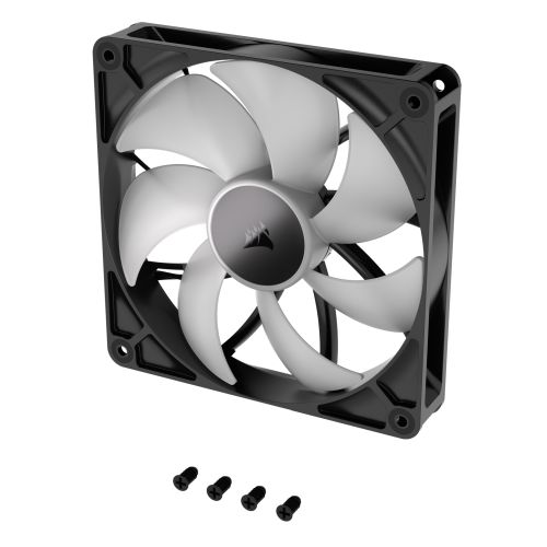 Corsair RS120 ARGB PWM 12cm Case Fan, Magnetic Dome Bearing, Daisy-Chain 4-Pin, 2100 RPM, AirGuide Tech, Black-4