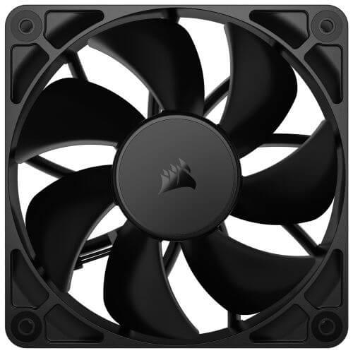 Corsair RS120 PWM 12cm Case Fan, Magnetic Dome Bearing, Daisy-Chain 4-Pin, 2100 RPM, AirGuide Tech, Black-1