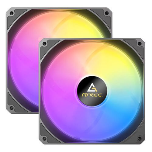 Antec P14 ARGB PWM 14cm Case Fans (2-Pack), Hydraulic Bearing, 240-1350 RPM, Black-0