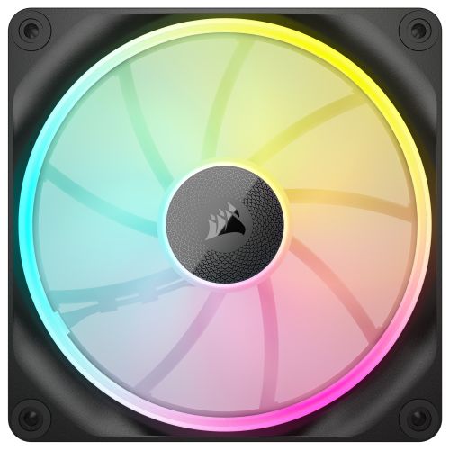 Corsair iCUE LINK LX140 14cm PWM RGB Case Fans (2-Pack), 18 RGB LEDs, Magnetic Dome Bearing, 2000 RPM, iCUE LINK Hub Included, Black-2