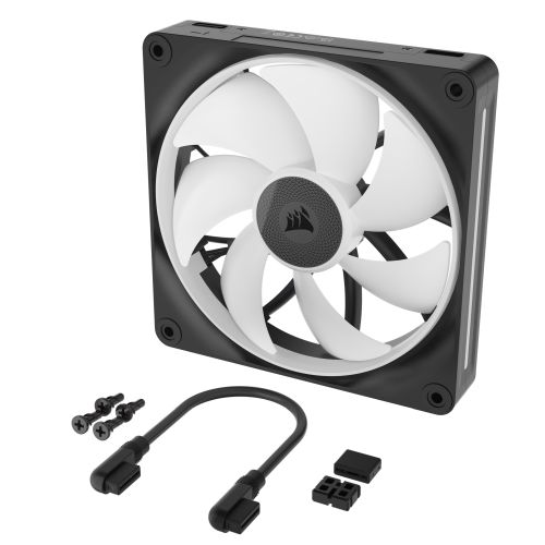 Corsair iCUE LINK LX140 14cm PWM RGB Case Fan, 18 RGB LEDs, Magnetic Dome Bearing, 2000 RPM, Black, Single Fan Expansion Kit-5