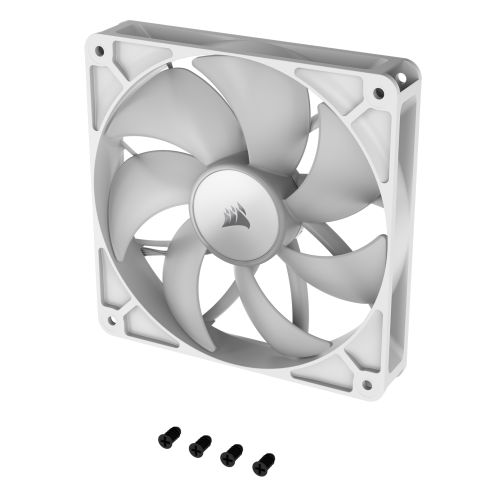 Corsair RS140 ARGB PWM 14cm Case Fan, Magnetic Dome Bearing, Daisy-Chain 4-Pin, 1700 RPM, AirGuide Tech, White-5