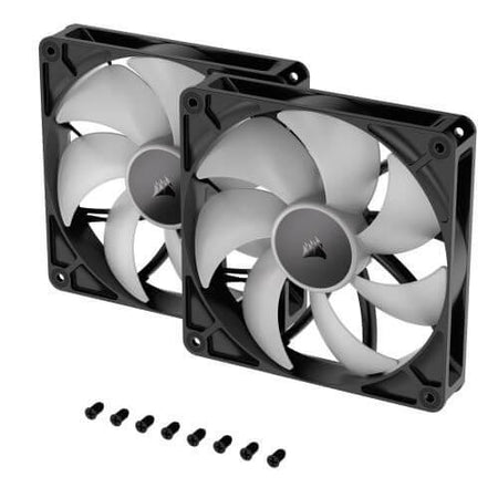 Corsair RS140 ARGB PWM 14cm Case Fans (2 Pack), Magnetic Dome Bearing, Daisy-Chain 4-Pin, 1700 RPM, AirGuide Tech, Black-5