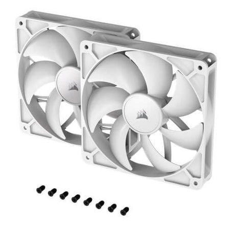 Corsair RS140 PWM 14cm Case Fans (2 Pack), Magnetic Dome Bearing, Daisy-Chain 4-Pin, 1700 RPM, AirGuide Tech, White-4