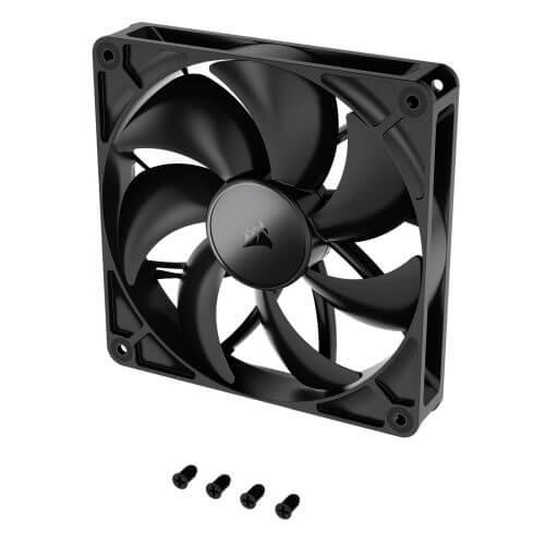 Corsair RS140 PWM 14cm Case Fan, Magnetic Dome Bearing, Daisy-Chain 4-Pin, 1700 RPM, AirGuide Tech, Black-4