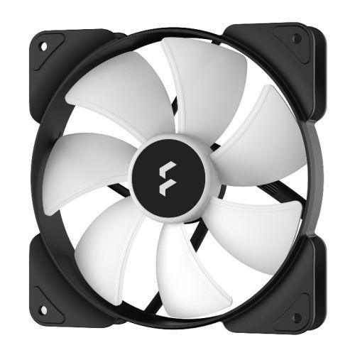 Fractal Design Aspect 14 14cm RGB PWM Case Fans (3 Pack), Rifle Bearing, Supports Chaining, Aerodynamic Stator Struts, 500-1700 RPM, Black Frame-1