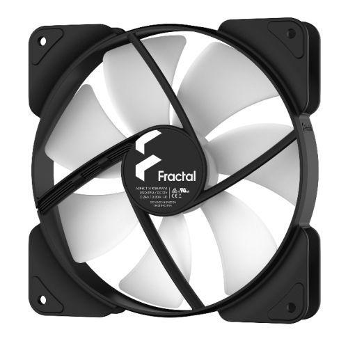 Fractal Design Aspect 14 14cm RGB PWM Case Fans (3 Pack), Rifle Bearing, Supports Chaining, Aerodynamic Stator Struts, 500-1700 RPM, Black Frame-2