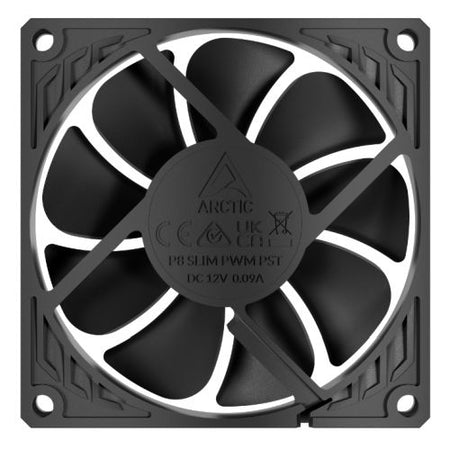 Arctic P8 Slim 8cm PWM PST Case Fan, Black, Fluid Dynamic, 300-3000 RPM, PWM Splitter-3