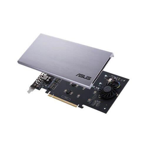 Asus Hyper M.2 x16 Card V2, Connect 4 x PCIe 3.0 M.2 SSDs through the PCIe x8 or x16 slot-0