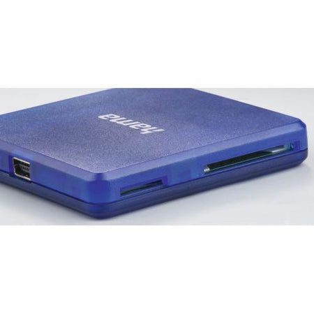 Hama External USB 2.0 Multi-Card Reader, SD/microSD/CF, Blue, USB Powered-2