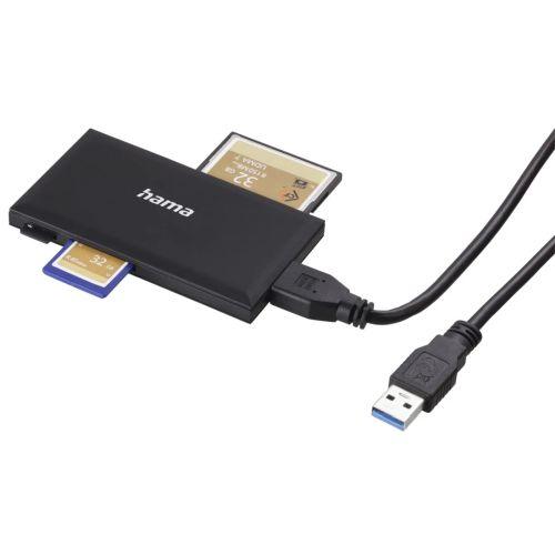 Hama External USB 3.0 Multi-Card Reader, SD/microSD/CF/MS, Black, USB Powered-2