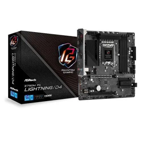 Asrock Z790M PG LIGHTNING/D4, Intel Z790, 1700, Micro ATX, 4 DDR4, £ 134.02 X-Case