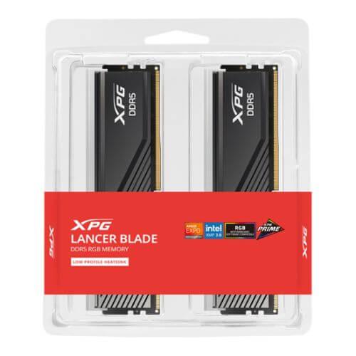 ADATA XPG Lancer Blade RGB 32GB Kit (2 x 16GB), DDR5, 6000MHz, CL30, 1.35V, ECC, PMIC, XMP 3.0, AMD EXPO, DIMM Memory-2