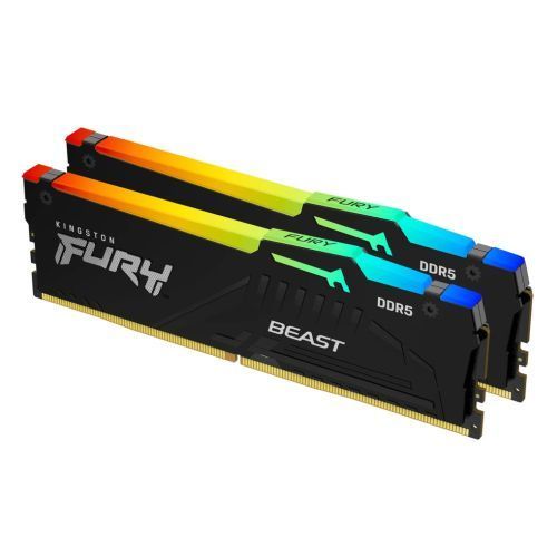 Kingston Fury Beast RGB 32GB Kit (2 x 16GB), DDR5, 6000MHz (PC5-48000), CL36, 1.35V, ECC, PMIC, AMD EXPO, DIMM Memory-0