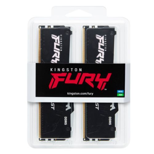 Kingston Fury Beast RGB 32GB Kit (2 x 16GB), DDR5, 6000MHz (PC5-48000), CL36, 1.35V, ECC, PMIC, AMD EXPO, DIMM Memory-2