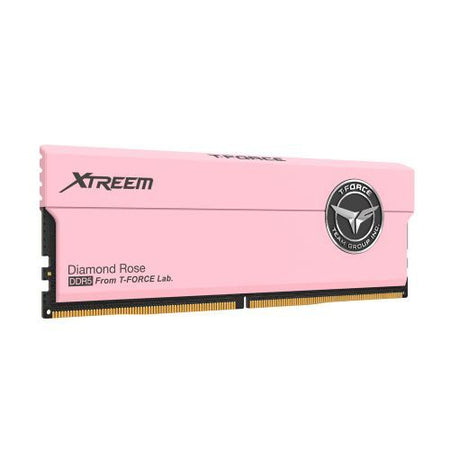 Team T-Force Xtreem 32GB Kit (2 x 16GB), DDR5, 7200MHz (PC5-57600), CL34, ECC, XMP 3.0, PMIC, DIMM Memory, Pink-1