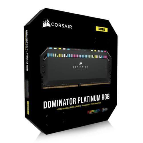 Corsair Dominator Platinum RGB 64GB Kit (2 x 32GB), DDR5, 5200MHz (PC5-41600), CL40, 1.25V, XMP 3.0, PMIC, DIMM Memory-1