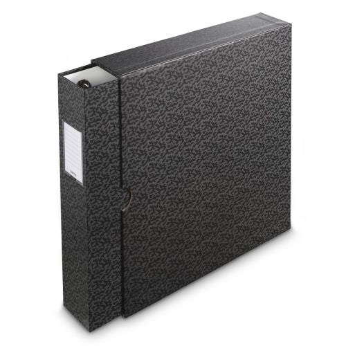 Hama Folder, 4-D Ring, 70mm Spine Width, Slipcase, Black/Grey-0